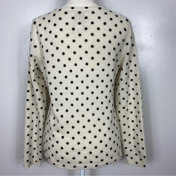 Cashmere sweater 2 ply polka dot sweater Cynthia Rowley - Picture 3 of 7